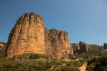 landscape of mountains and blue sky
