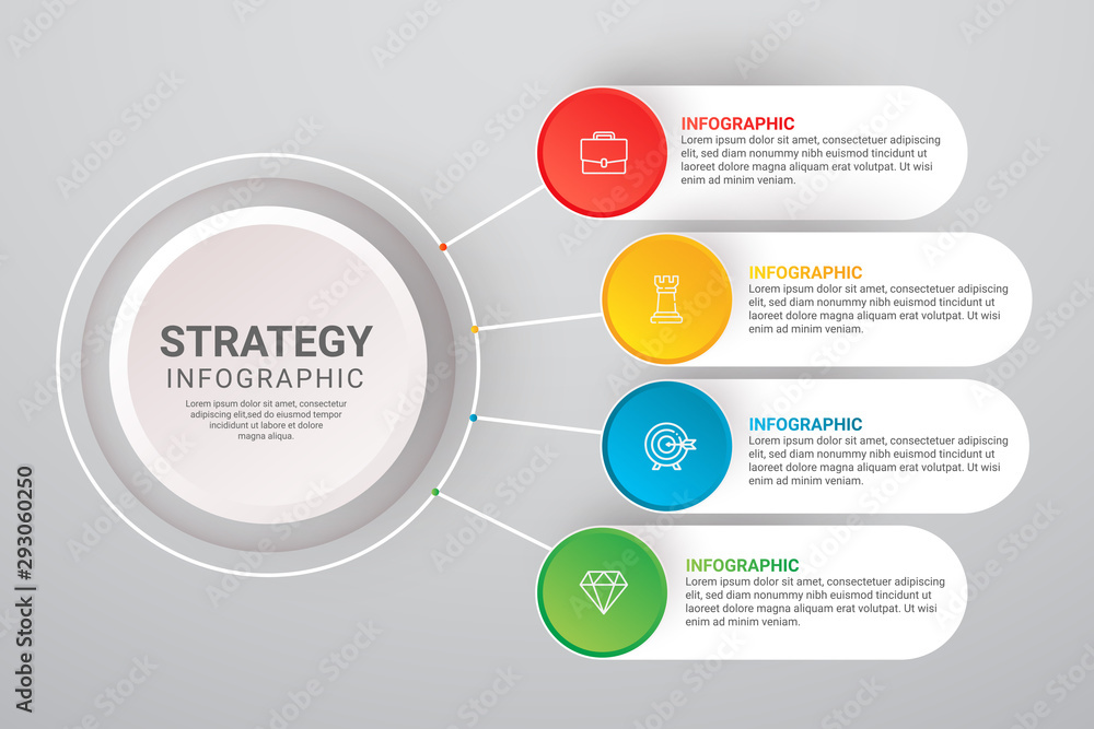 Poster business data visualization.steps process chart. abstract elements of graph, diagram with steps, opt