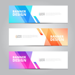 Abstract banner design template collection. 