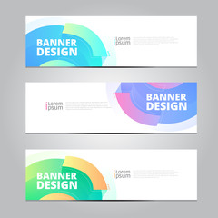 Abstract banner design template collection. 