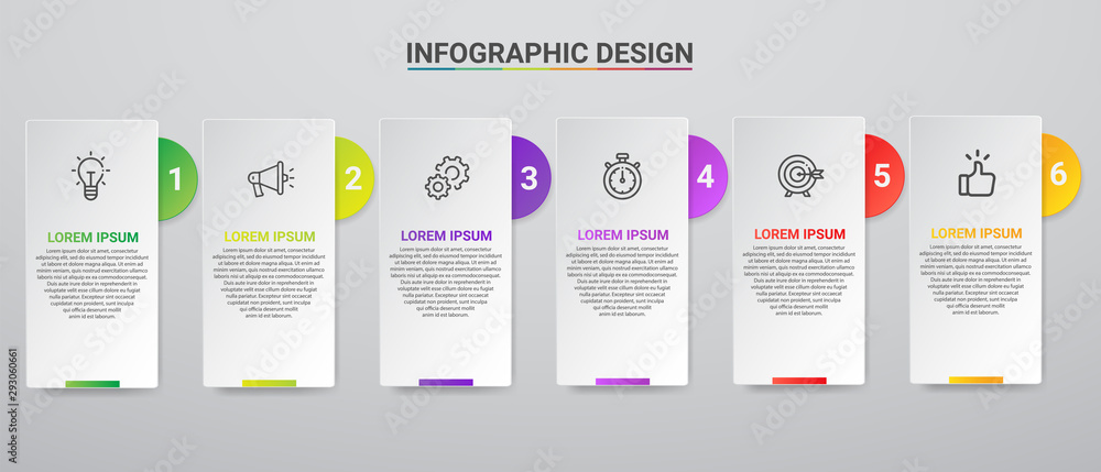 Poster business data visualization.steps process chart. abstract elements of graph, diagram with steps, opt