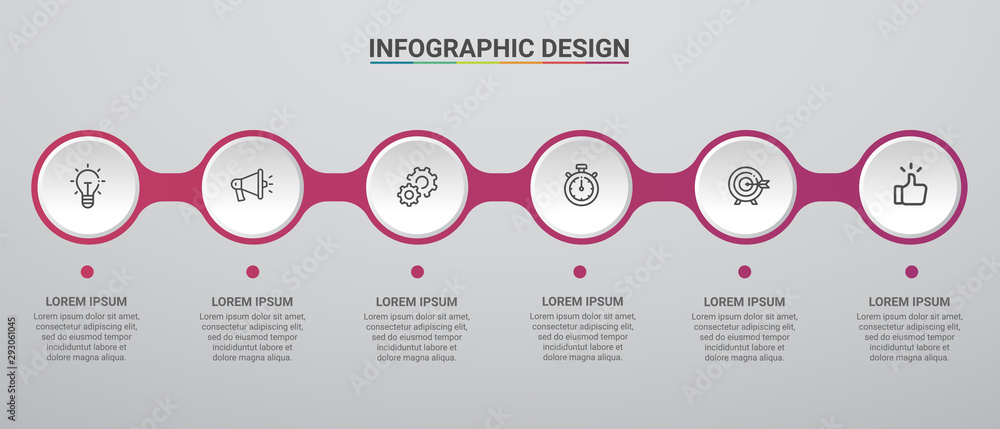 Poster business data visualization.steps process chart. abstract elements of graph, diagram with steps, opt