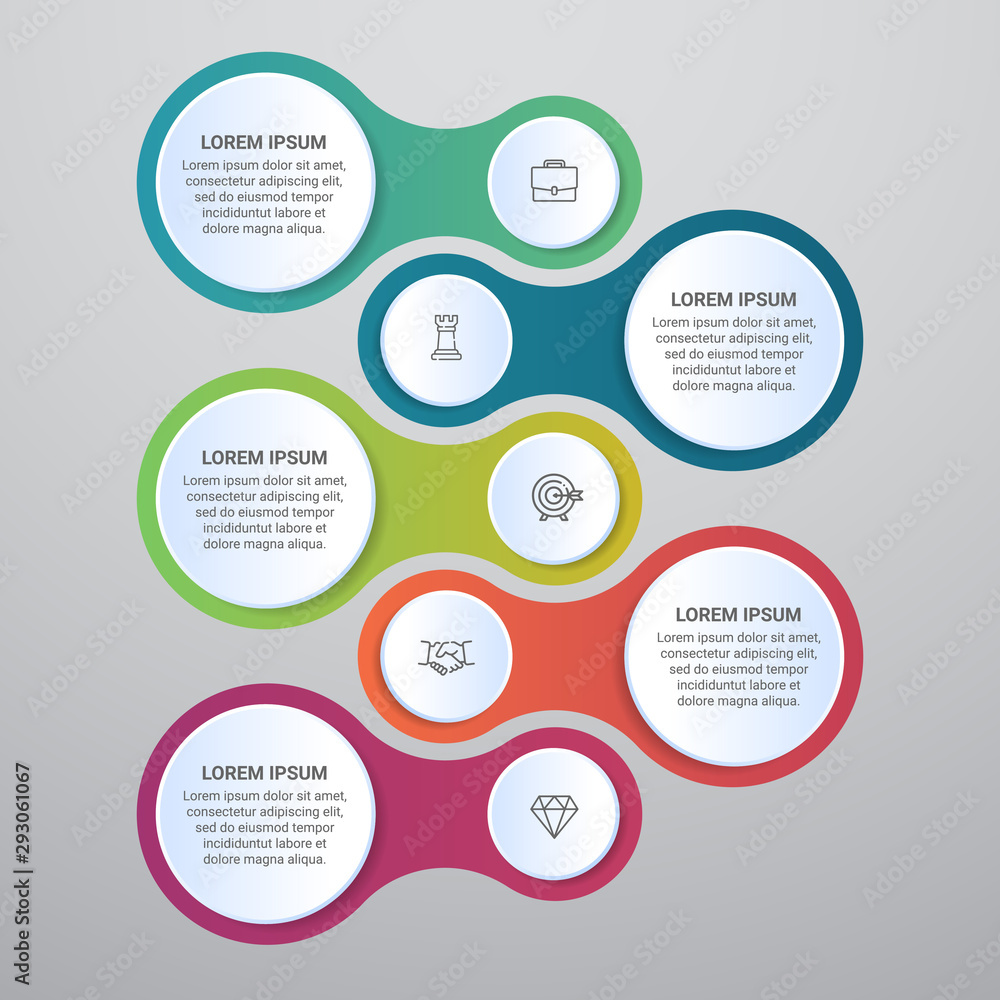 Poster business data visualization.steps process chart. abstract elements of graph, diagram with steps, opt