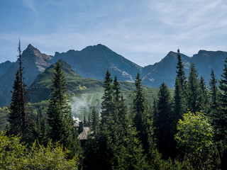 view of the mountains