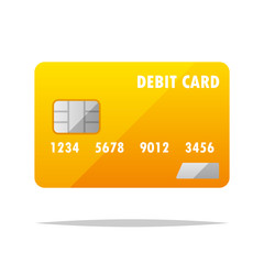 Debit card vector isolated illustration