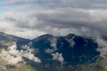 Fototapeta premium landscape of mountains and blue sky