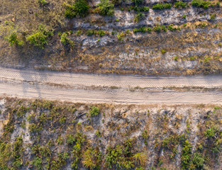 country road, view from above