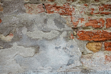 Old red brick wall textures and backgrounds