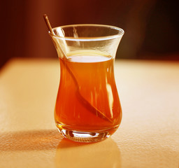 Macro photo of delicious green tea