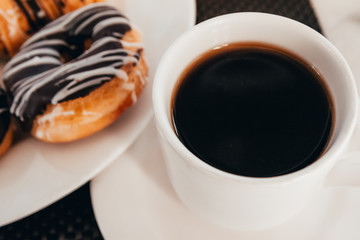 coffee with donuts