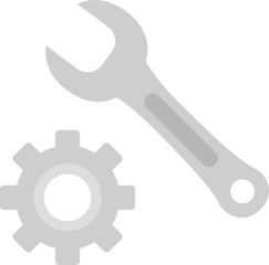 シンプルな歯車とスパナ