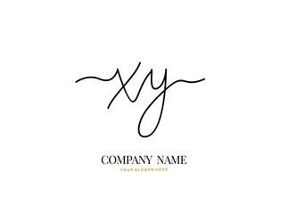 X Y XY Initial handwriting logo design with circle. Beautyful design handwritten logo for fashion, team, wedding, luxury logo.