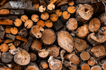 abstract wooden heap of timber  background