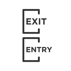 Exit Entry symbol icon vector illustration EPS 10