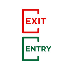 Exit Entry symbol icon vector illustration EPS 10