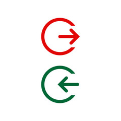 Exit Entry symbol icon vector illustration EPS 10