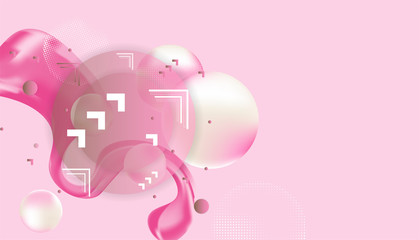 Abstract futuristic background New Year's Merry Christmas 3d colorful balls vector illustration