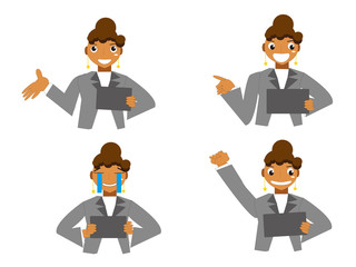 ビジネスウーマンのポーズ４