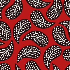 Paisley seamless pattern. Bandana pattern, vector illustration. 