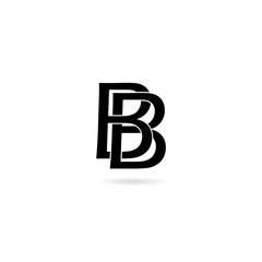 Double initial letter B logo design