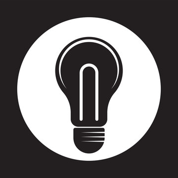Light bulb icon on white isolated background. Vector image.