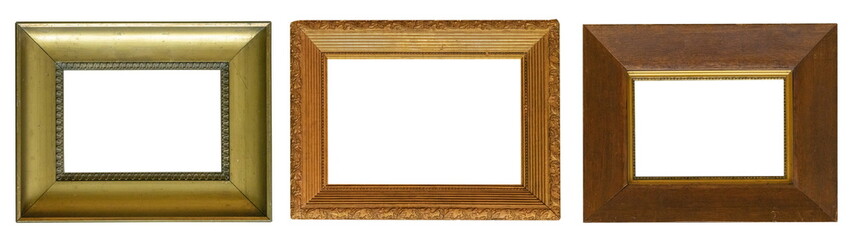 Frames paintings gold antique antiquity collection isolated museum