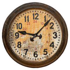Old round wall clock