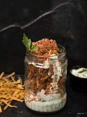 Crispy Threaded Chicken in a Jar