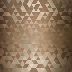 Shiny beige triangular background. Mosaic abstract trend. Geometric pattern.