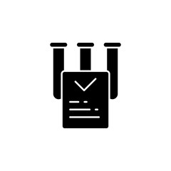 Marijuana, laboratory, report icon. Simple glyph, flat vector of marijuana icons for ui and ux, website or mobile application