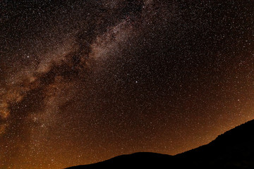 Stars sky in the desert