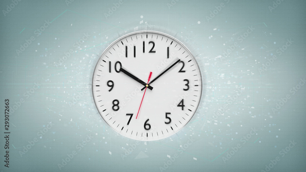Poster clock timer isolated on a background 3d rendering