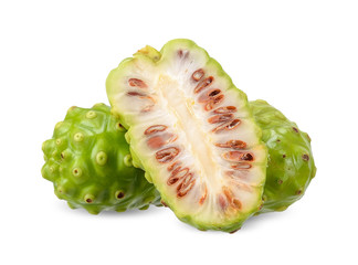 Noni fruit isolated on white clipping path