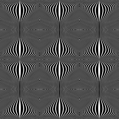 Seamless geometric op art pattern. Lines texture.