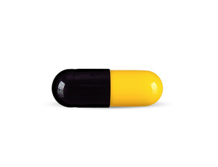 capsule medical isolated on white clipping path