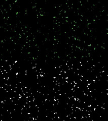 3D illustration of a mint leaves flow with alpha layer