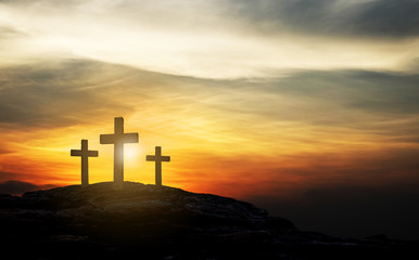 Crucifixion of the crucifixion on the mountain jesus christ
