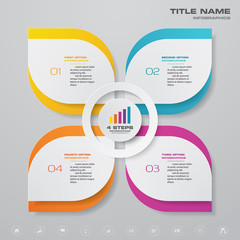 4 steps simple&editable process chart infographics element. EPS 10.	