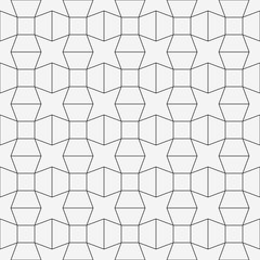 Seamless linear pattern. Abstract background with geometric shapes. Light grey texture with black lines. Vector illustration.