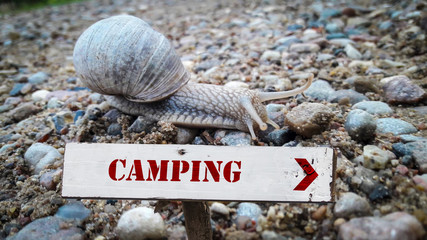 Street Sign to Camping