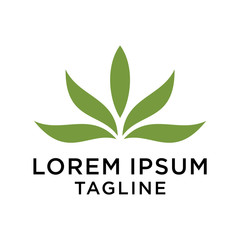  Cannabis logo design concept. Universal cannabis logo template
