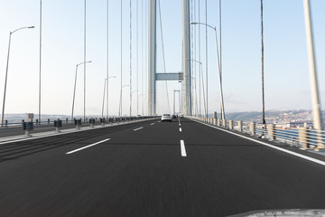 Fototapeta premium Orhangazi bridge road background material.