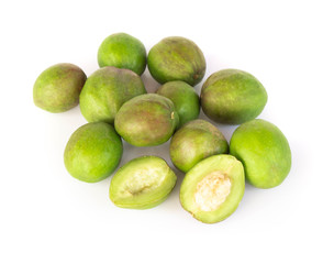 Chebulic Myrobalans isolated on white background, herb and medical