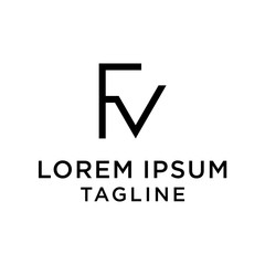 initial letter logo FV, VF logo template 