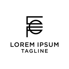 Obraz premium initial letter logo FC, CF logo template