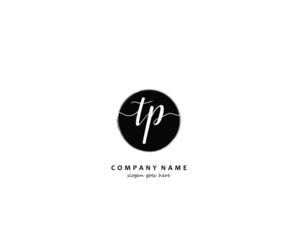 TP Initial handwriting logo vector