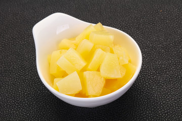 Marinated pineapple pieces