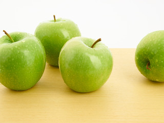 green apple on a plate