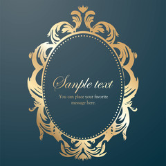 美しいビンテージ調フレーム素材　アンティーク　ラグジュアリー　ロイヤル　デコレーション　