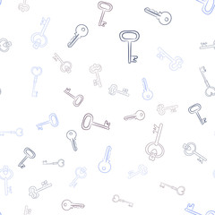 Seamless vector pattern with Keys. Texture for textile, wallpaper and backdrop